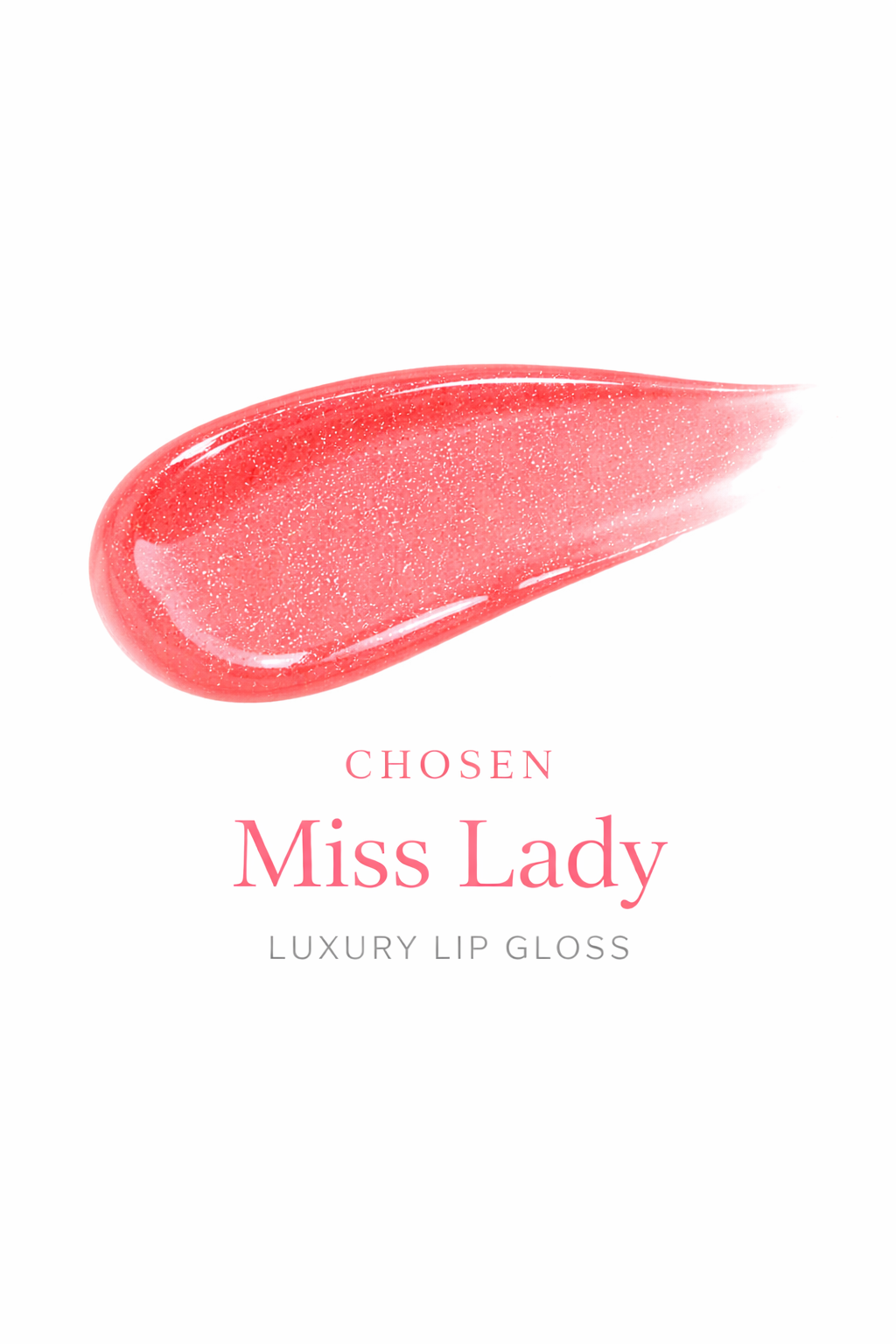 A vibrant coral gloss with warm orange undertones that instantly brightens the lips. Bold, playful, and full of shine.