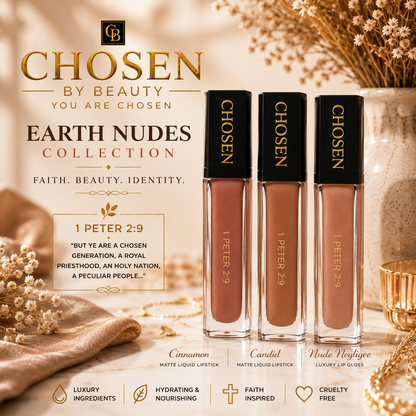 CHOSEN Earth Nudes Luxury Lip Gloss Collection
