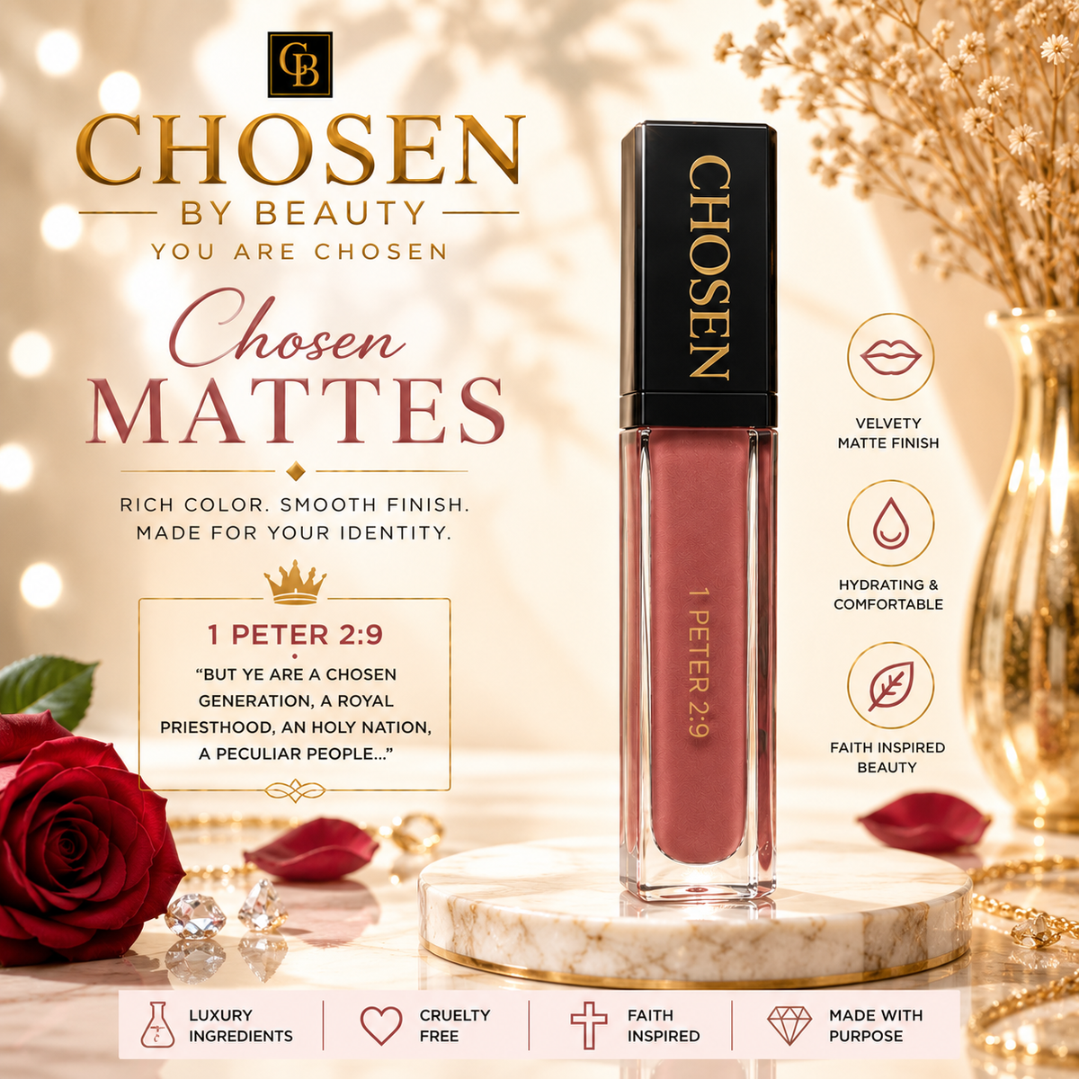 CHOSEN Creamy Matte Luxury Lip Gloss